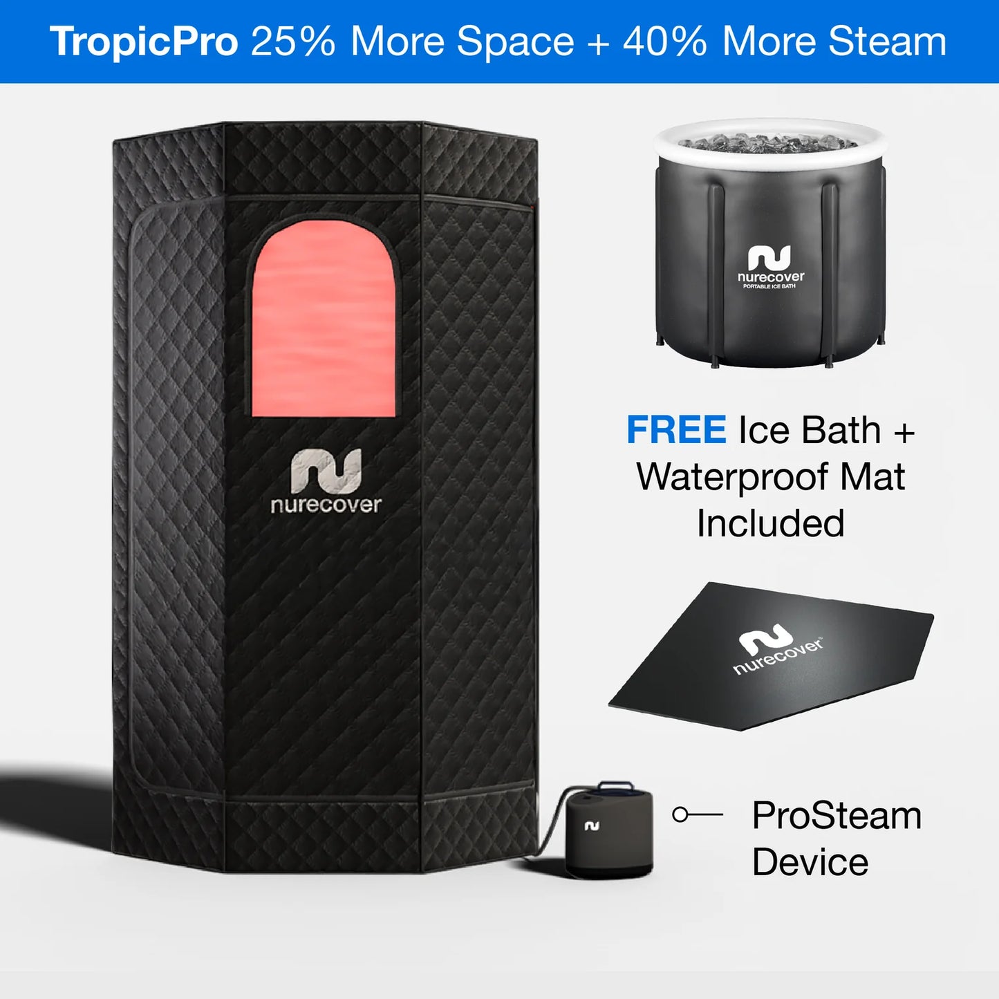 nurecover Tropic® Home Sauna + Ice Bath